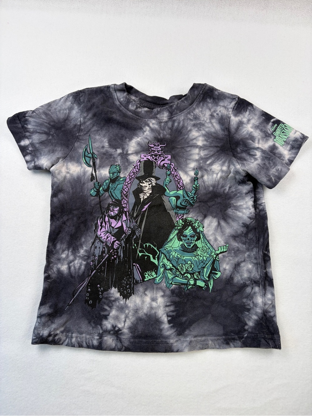 Disney Parks Haunted Mansion Hatbox Ghost Live Action T-Shirt Kids Unisex 4 XS